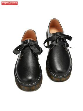 Lace-up Platform Chunky Loafers Lug Sole Oxford Shoes Business Work Office